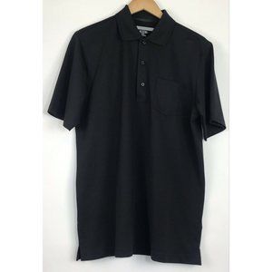 Greg Norman Polo Shirt Adult Medium Black‎ Golf Mens Pocket